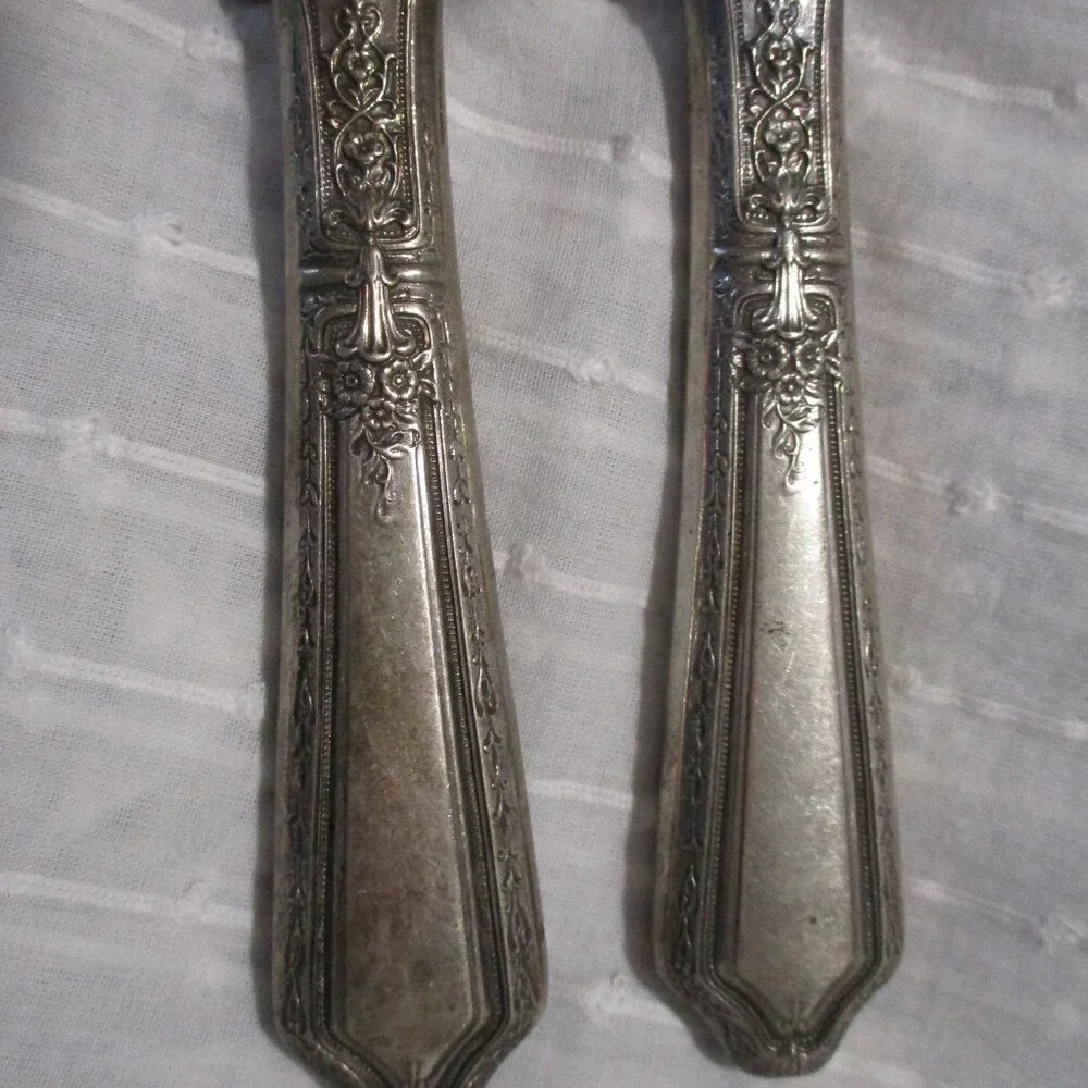 Vtg 1930s sterling handle carving set